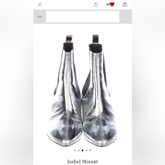 Isabel Marant Silver Booties - Picture 3 of 11